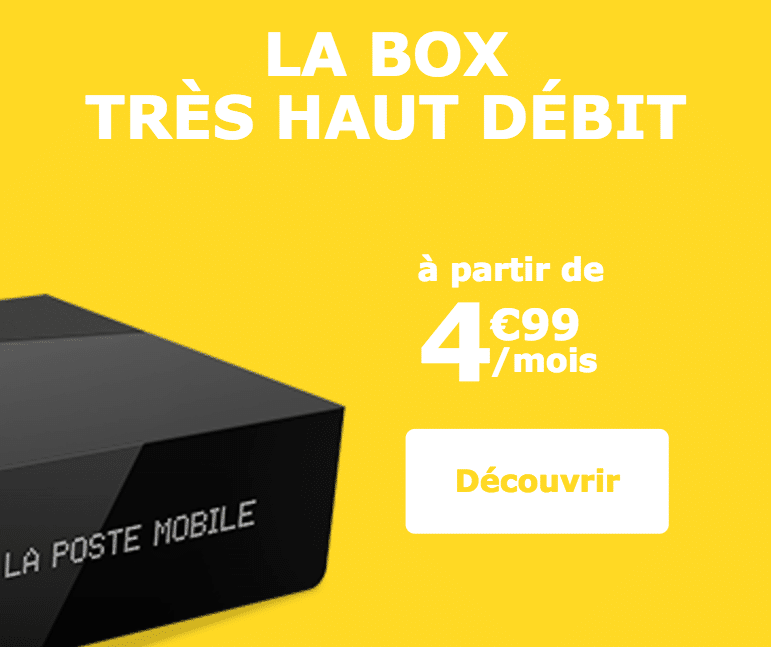 Chez La Poste Mobile, la box avec la fibre est disponible dès