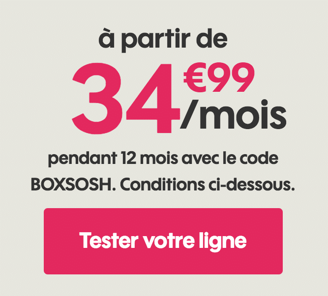 Sosh économisez 15€ sur l'offre box + forfait avec BOXSOSH