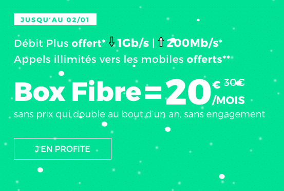 La box internet fibre optoique RED by SFR est en promo.