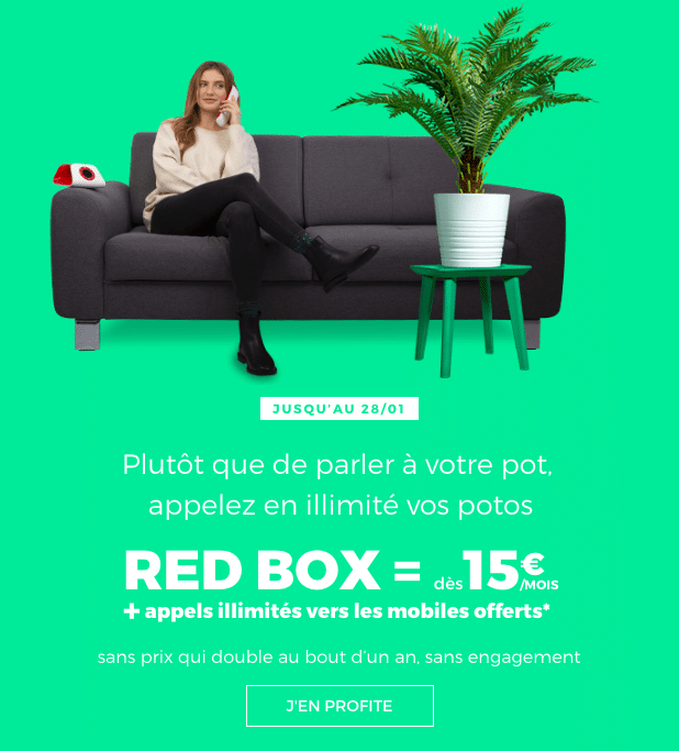 La box internet sans engagement de RED by SFR.
