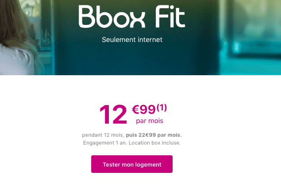 Promotion sur la Bbox Fit de Bouygues Telecom avec l'ADSL.