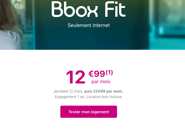 Box internet ADSL promotion chez Bouygues Telecom.