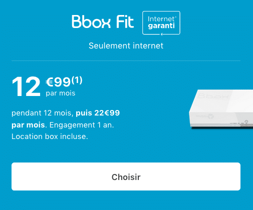 La box internet ADSL de Bouygues Telecom à bas prix.
