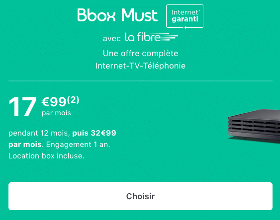 Bbox Must, box internet Android TV pas chère en fibre optique.
