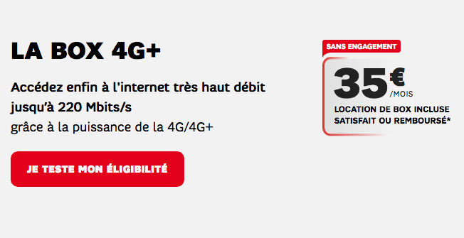 La box 4G de SFR pour profiter de l'Internet fixe.