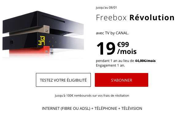 La Freebox Révolution, une box internet pas chère grâce aux promo de Free.