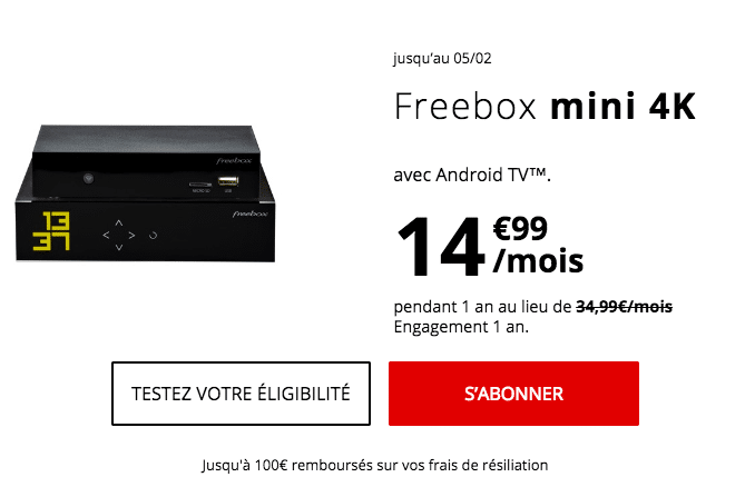 La box internet Freebox Mini 4K.