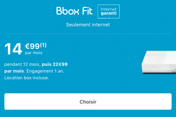 Box internet ADSL à bas prix de Bouygues Telecom.