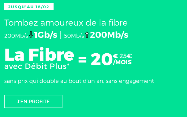 fibre optique en promotion chez RED by SFr box internet pas chère.