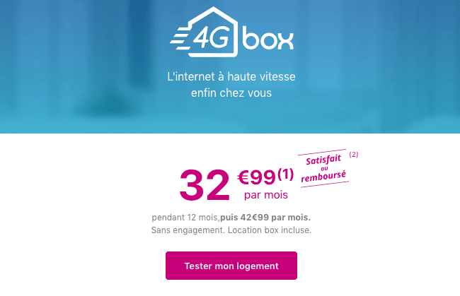 4G Box de Bouygues Telecom en promotion.