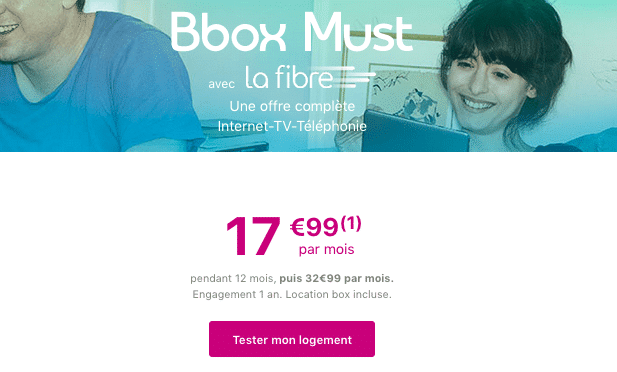 Bbox Must box internet pas chère grâce à promotion.