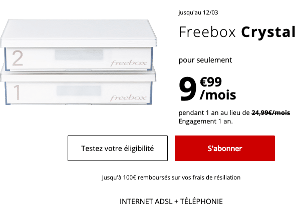 Box internet ADSL de SFR à bas prix.