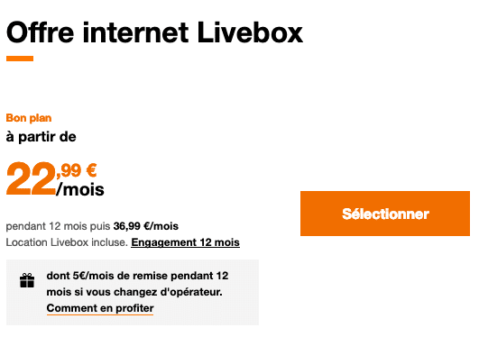 Box internet d'Orange en ADSL.