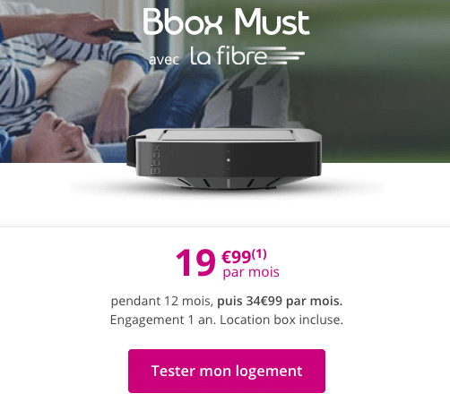 Petit prix sur la Bbox Must, box interne fibre de Bouygues Telecom