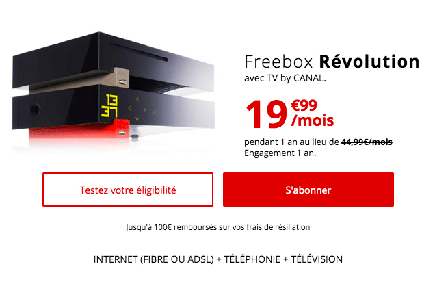 promotion sur la Freebox révolution