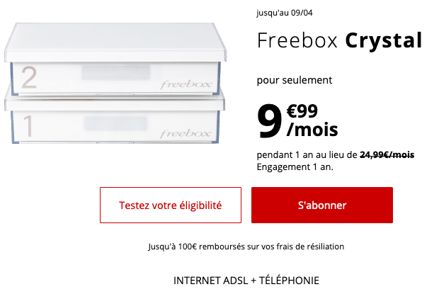 La box internet ADSL de Free à moins de 10€
