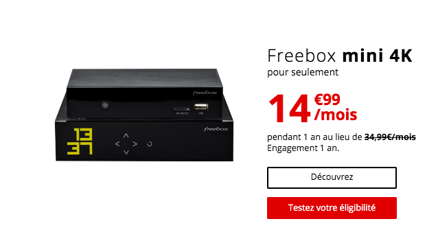 box en promotion Freebox mini 4k