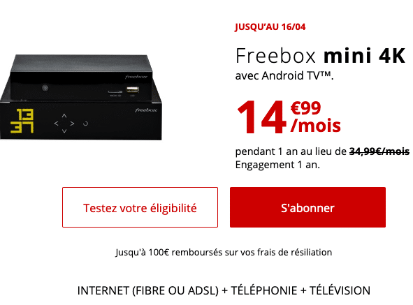 Freebox mini 4K, la box internet pas chère de Free