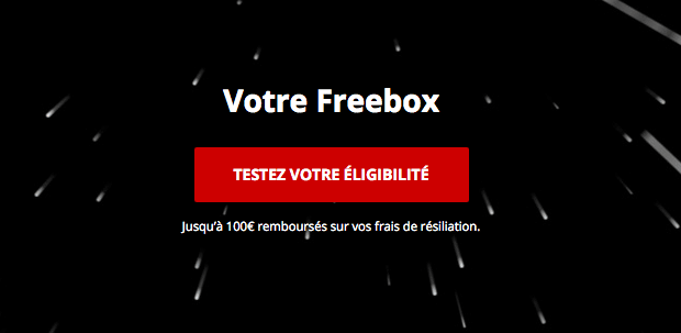 Freebox promotion 100€ remboursés.