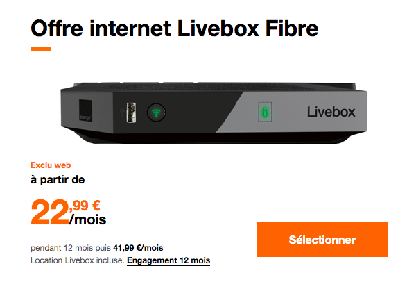 la box internet fibre optique d'orange