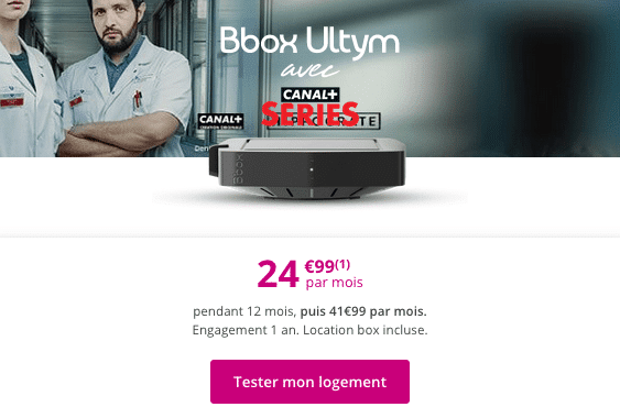 Bbox Ultym promo fibre optique. 