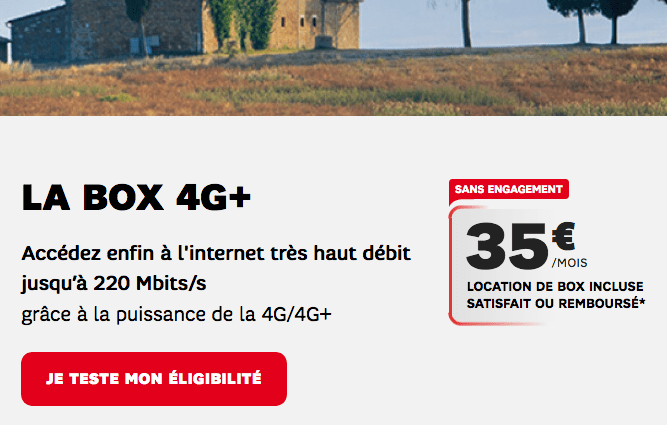 Box internet 4G+ SFR en promo.
