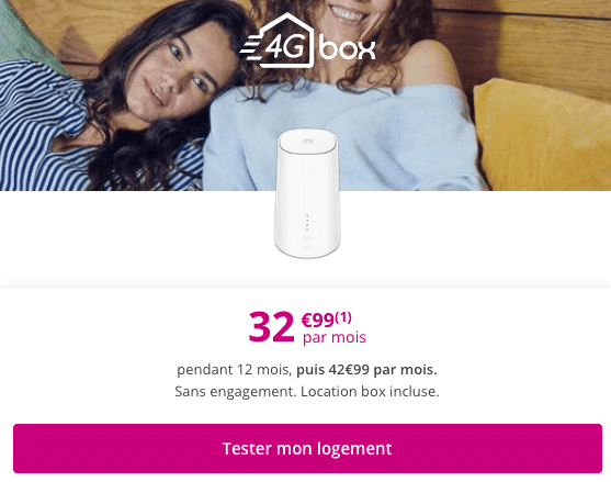Bouygues Telecom box internet 4G en promotion.