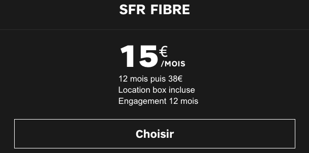 Promotion fibre optique chez SFR.