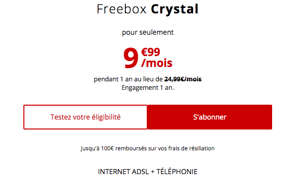 Freebox Crystal box internet pas chère chez Free.