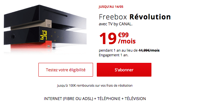Freebox Révolution box internet en promo chez Free.