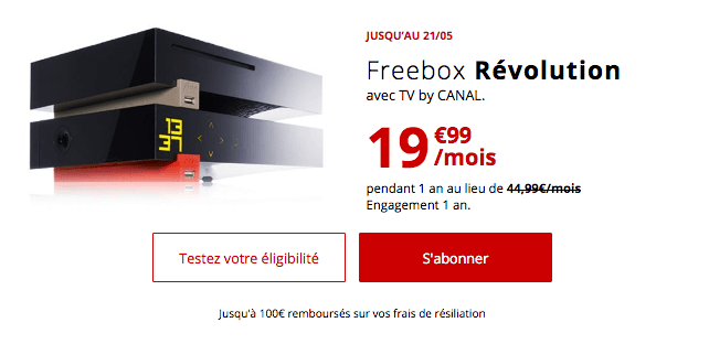 Freebox Révolution en promotion avec la fibre optique. 