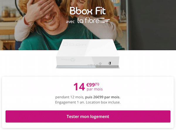 La box fibre optique à 14,99€/mois de Bouygues Telecom
