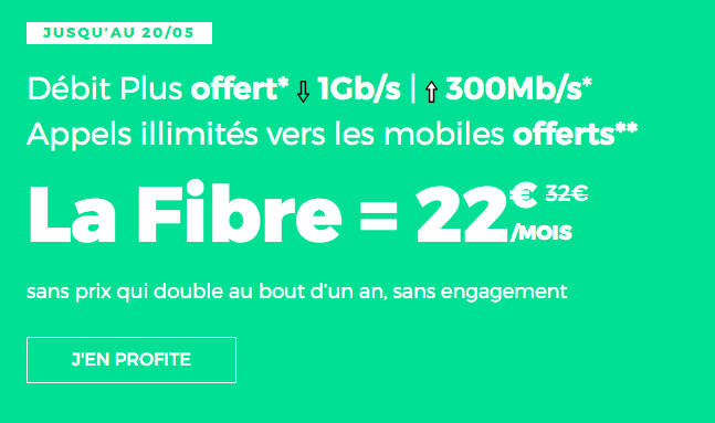Promotion fibre optique chez RED by SFR.