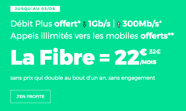 Promotion fibre optique chez RED by SFR. 