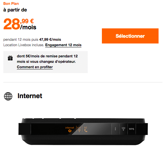 la box internet d'Orange