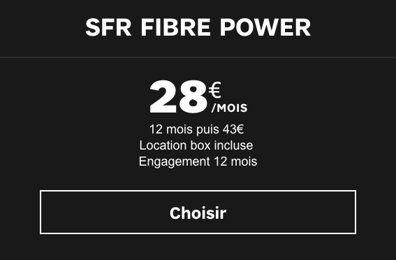 la box power de SFR à 28€