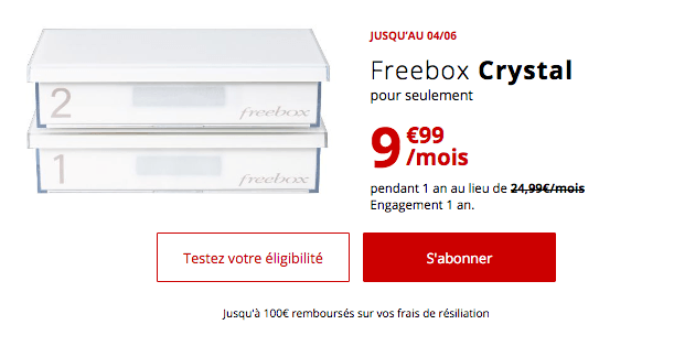 La Freebox Crystal est en promotion avec l'ADSL.