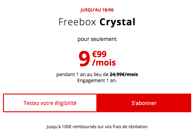box internet en promotion freebox crystal