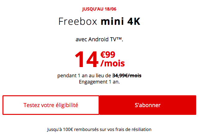 la freebox mini 4K à 15€