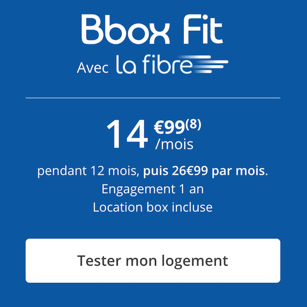 bbox fit offre internet fibre optique Bouygues Telecom