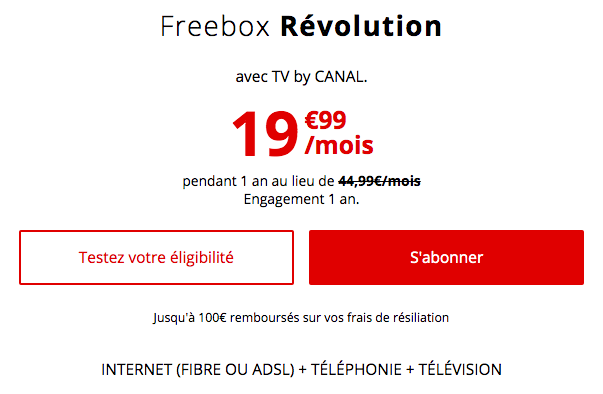 la Freebox révolution en promotion