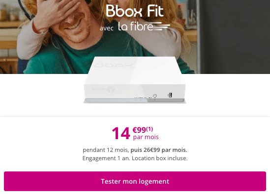 Promo Bbox Fit Bouygues Telecom.