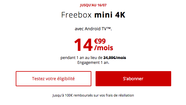 La Freebox mini 4K est à prix réduit chez Free.