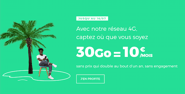 Promotion sur forfait 30 Go de RED by SFR 