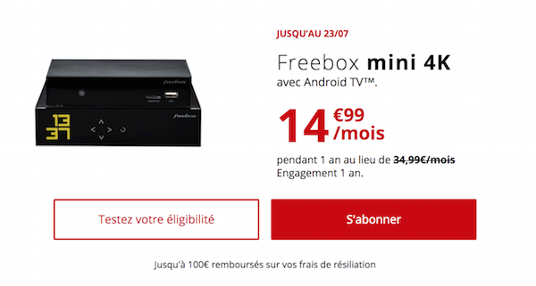La Freebox Mini 4K de Free en promotion cette semaine