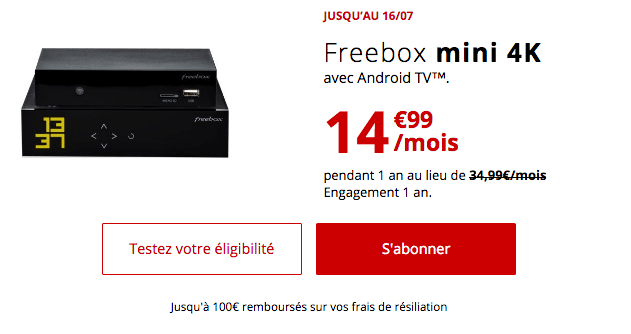 Freebox mini 4K en promotion. 