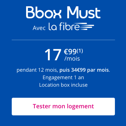 La Bbox Must fibre de Bouygues.