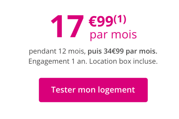 La Bbox Must Fibre à 17,99€.