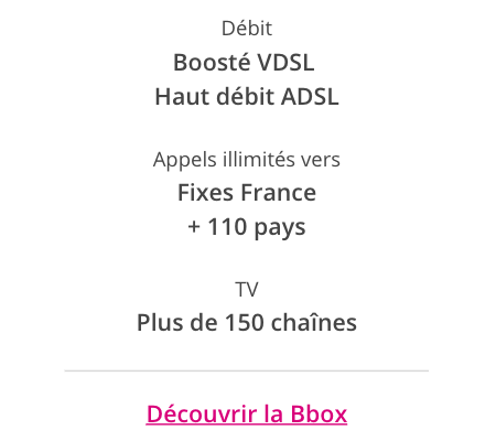 Les services de la Bbox.