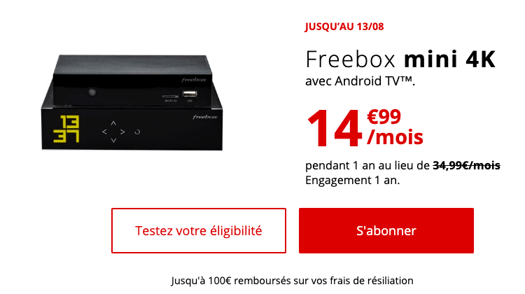 La Freebox Mini 4K fibre.